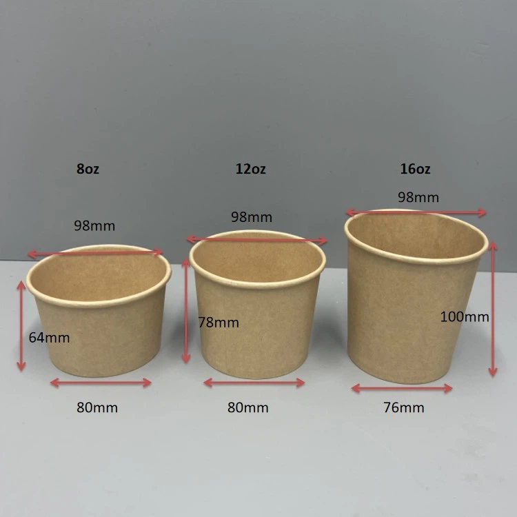 8oz and 12oz kraft soup containers 8oz and 12oz kraft soup containers