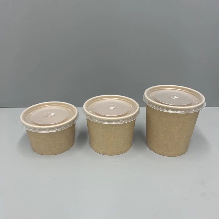 kraft soup container with PP lids kraft soup container with PP lids